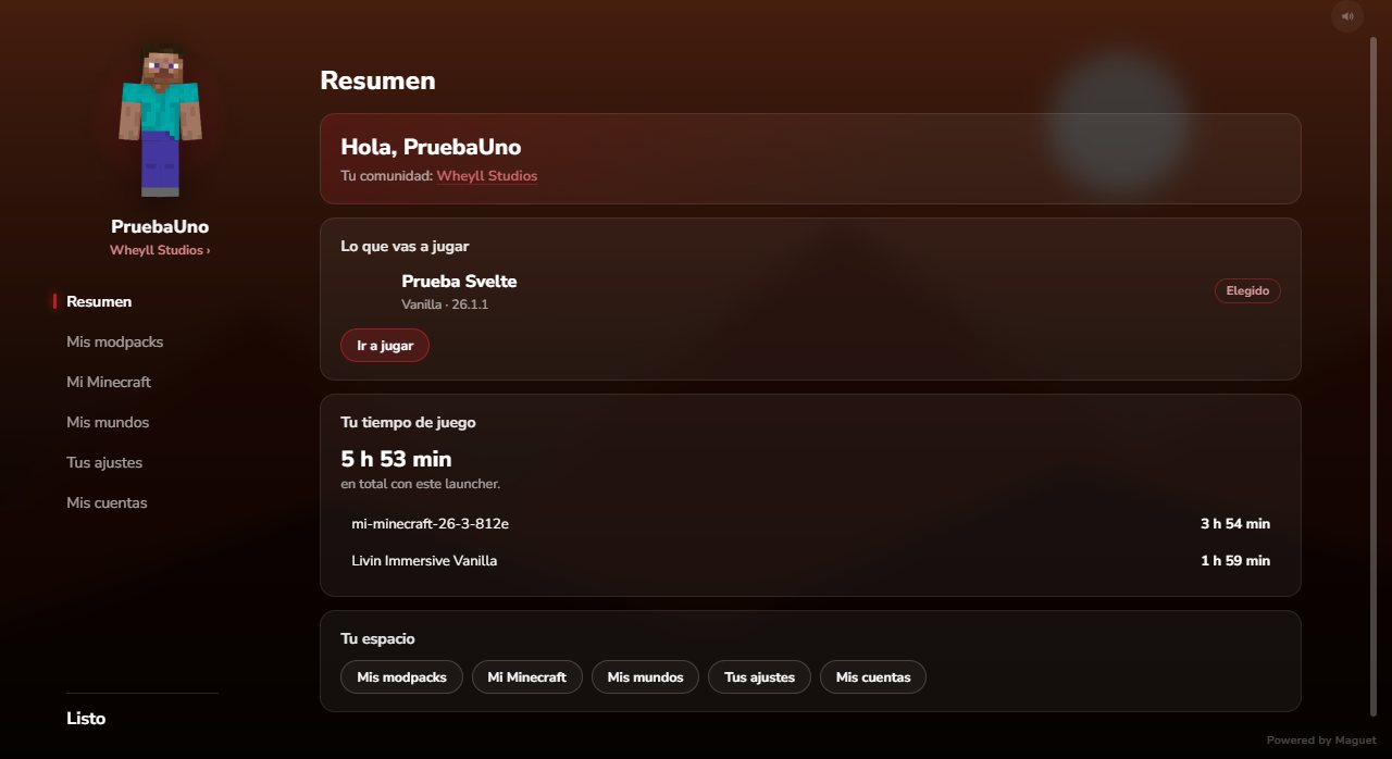 The player space: the player's 3D skin, what they will play next and their total play time.